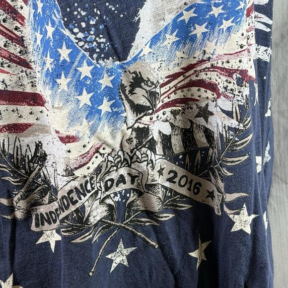 Rock & Republic Racerback Tank Top Freedom American Eagle Embellished XL READ - Picture 3 of 9